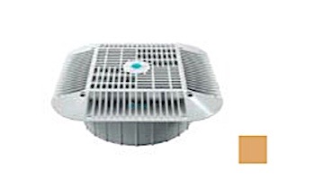 AquaStar 14" Square Grate with Double Deep Mud Frame/Sump for Optional Secondary Drain (VGB Series) | Tan | 914108A