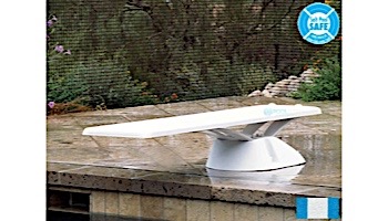 Inter-Fab Edge Base with Edge aquaBoard Board Complete | 6' Blue with White Top Tread and White Base | EDGE6BW-KIT
