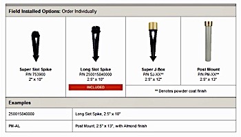 FX Luminaire BD LED Path Light | 1 LED | 12 Riser | Black Wrinkle | BD1LED12RBF KIT