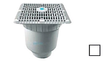 AquaStar 9" Wave Grate  & Vented Riser Ring with Double Deep Sump Bucket with 4" Socke | Tan | WAV9WR108D