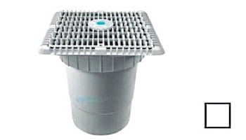 AquaStar 9" Wave Anti-Entrapment Suction Outlet Cover & Vented Riser Ring and Double/Deep Frame with 6'' Socket Sump Bucket | Light Gray | WAV9WR103F