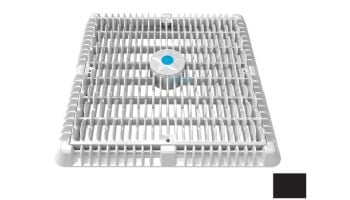 AquaStar 12" Square Wave Suction Outlet Cover with Vented Riser Ring with Mud Frame (VGB Series) | Black | WAV12WR102