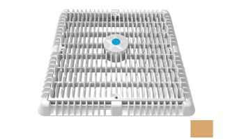 AquaStar 12" Square Wave Suction Outlet Cover with Vented Riser Ring with Mud Frame (VGB Series) | Tan | WAV12WR108