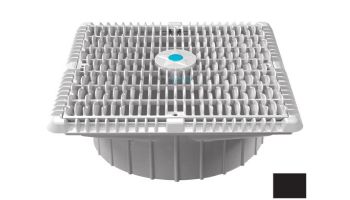AquaStar 12"X12" Square Wave Suction Outlet and Deep Frame  & Vented Riser Ring | Black | WAV12WR102A