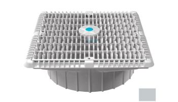 AquaStar 12"X12" Square Wave Suction Outlet and Deep Frame  & Vented Riser Ring | Light Gray | WAV12WR103A