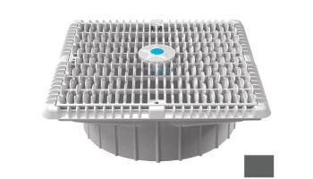 AquaStar 12"X12" Square Wave Suction Outlet and Deep Frame  & Vented Riser Ring | Dark Gray | WAV12WR105A
