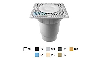 AquaStar 9" Grate with Riser Ring with 6" Spigot | SUN9WR101E