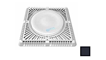 Aquastar 12" Square Sun Grate Anti-Entrapment Suction Outlet Cover with Vented Riser Ring and Mud Frame (VGB Series) Black | SUN12WR102