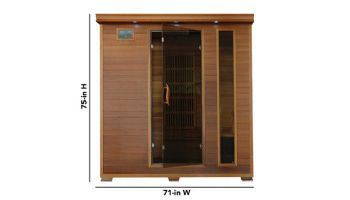 HeatWave Klondike 4-Person Cedar Infrared Sauna with 9 Heaters | SA1318