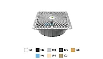AquaStar 12" Square Star Anti-Entrapment Suction Outlet Cover with Vented Riser Ring with Double Deep Mud Frame|Sump for Optional Secondary Drain (VGB Series) Tan | P12108A