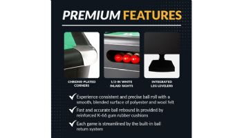 Hathaway Renegade 54-In Bumper Pool Table | Slate | Black with Green Felt | NG2404PG BG2404PG