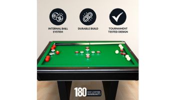 Hathaway Renegade 54-In Bumper Pool Table | Slate | Black with Green Felt | NG2404PG BG2404PG