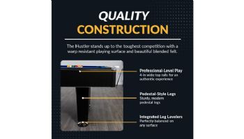 Hathaway Hustler 7-Ft. Pool Table with Ball Return | Black with Blue Felt | NG2515PB BG2515PB