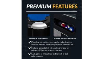 Hathaway Hustler 7-Ft. Pool Table with Ball Return | Black with Blue Felt | NG2515PB BG2515PB