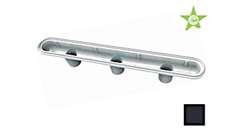 AquaStar 32" PVC Channel Drain 3 Port Sump Only with Plaster Shield (VGB Series) | Black | 32CDP102