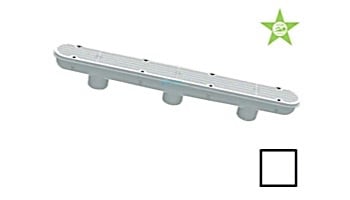 AquaStar 32" Channel Drain Pinhole Anti-Entrapment Suction Outlet Cover with 3 Port Sump (VGB Series) | White | 32CDPH101