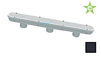 AquaStar 32" Channel Drain Pinhole Anti-Entrapment Suction Outlet Cover with 3 Port Sump (VGB Series) | White | 32CDPH101