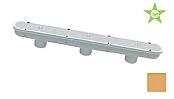 AquaStar 32" Channel Drain Pinhole Anti-Entrapment Suction Outlet Cover with 3 Port Sump (VGB Series) | White | 32CDPH101