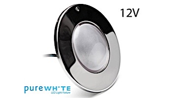 J&J Electronics PureWhite LED Pool Light XI Series | 12V Cool White Equivalent to 600W 150' Cord | LPL-F5W-12-150-P 21157