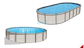 Azor 15' Round 54" Tall Pool with Skimmer | Pool Only | PAZO-1554RRRRRRI10