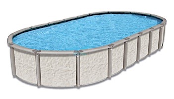 Azor 18'X33' Oval 54" Tall Pool with Skimmer | Pool Only | PAZO-YE183354RRRRRRI10