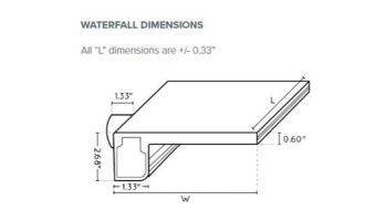 Natural Wonders 36" Arch Waterfall with 6" Lip Back Port | White | 25577-360-600