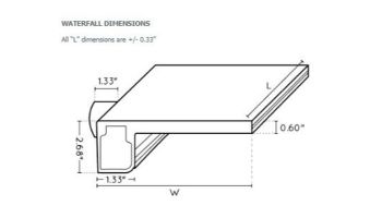 Natural Wonders 24" Arch Waterfall with 1" Lip Bottom Port | White | 25576-260-000