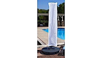 Santorini II Cantilever Umbrella with Valance | 10ft Square | Sunbrella Acrylic Terra Cotta | NU6190