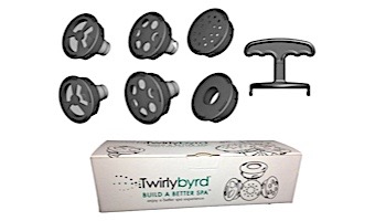 Twirlybyrd Spa Finishing Kit White | TB-FIN6PKW