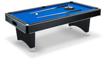 Hathaway Hustler 8-Ft. Pool Table with Ball Return | Black with Blue Felt | NG2520PB BG2520PB
