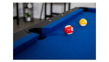 Hathaway Hustler 8-Ft. Pool Table with Ball Return | Black with Blue Felt | NG2520PB BG2520PB