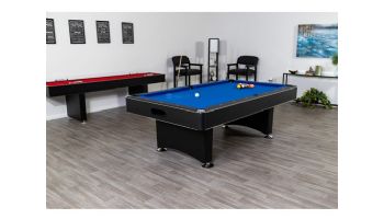 Hathaway Hustler 8-Ft. Pool Table with Ball Return | Black with Blue Felt | NG2520PB BG2520PB