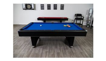 Hathaway Hustler 8-Ft. Pool Table with Ball Return | Black with Blue Felt | NG2520PB BG2520PB