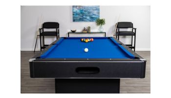 Hathaway Hustler 8-Ft. Pool Table with Ball Return | Black with Blue Felt | NG2520PB BG2520PB