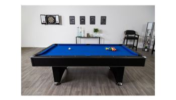 Hathaway Hustler 8-Ft. Pool Table with Ball Return | Black with Blue Felt | NG2520PB BG2520PB