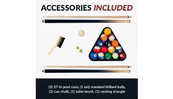Hathaway Hustler 8-Ft. Pool Table with Ball Return | Black with Blue Felt | NG2520PB BG2520PB