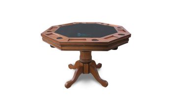 Hathaway Oak 3-In-1 Poker Table with 4 Arm Chairs | Oak Finish | NG2351 BG2351