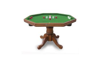 Hathaway Oak 3-In-1 Poker Table with 4 Arm Chairs | Oak Finish | NG2351 BG2351