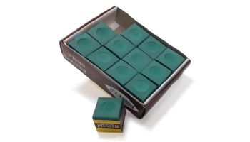Hathaway Green Billiard Pool Cue Chalk | 12-Pack | NG2544 BG2544