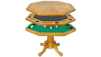 Hathaway Kingston Oak 3-In-1 Poker Table Only | Oak Finish | NG2351T BG2351T