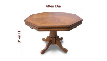 Hathaway Kingston Oak 3-In-1 Poker Table Only | Oak Finish | NG2351T BG2351T