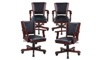 Hathaway Kingston Walnut Poker Table Arm Chair | Set of 4 | NG2366CH BG2366CH