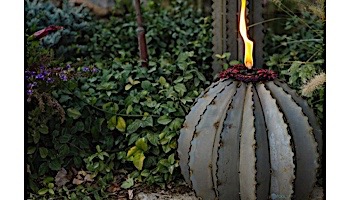 Desert Steel Golden Barrel Cactus with Torch | Small | 350-010VT