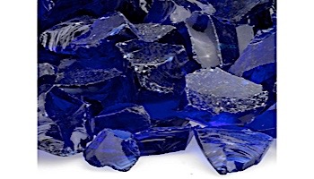 American Fireglass Small Recycled Glass Collection | Dark Blue Fire Glass | 10 Pound Jar | CG-DKBLUE-J
