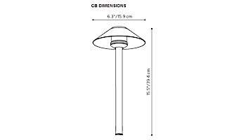 FX Luminaire CB 1 LED Path Light | Almond | 8" Riser | CB1LED8RAL KIT