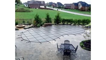Merlin Dura-Mesh 15-Year Mesh Safety Cover | Rectangle 20' x 40' | 4' x 8' Center End Step | Green | 12M-M-GR