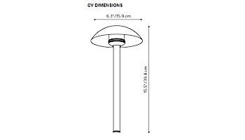 FX Luminaire CV 3 LED Path Light | Antique Bronze | 18" Riser | CV3LED18RAB KIT