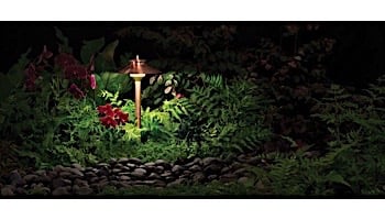 FX Luminaire DM 1 LED Path Light | Sedona Brown | 12" Riser | DM1LED12RSB KIT