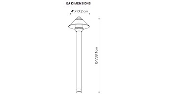 FX Luminaire EA 1 LED Path Light | Desert Granite | 36" Riser | EA1LED36RDG KIT