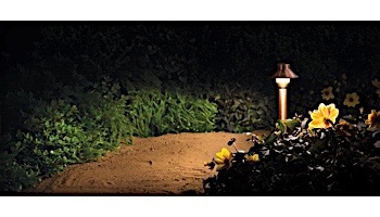 FX Luminaire HC 1 LED Path Light | Almond | 8" Riser | HC1LED8RAL KIT
